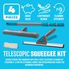 Window Cleaning Tool Kit - Mop Wash & Wipe Set | Extension Pole, Telescopic Squeegee Kit | Window Squeegee | Window Cleaning Washer Tools | Durable | Long Lasting
