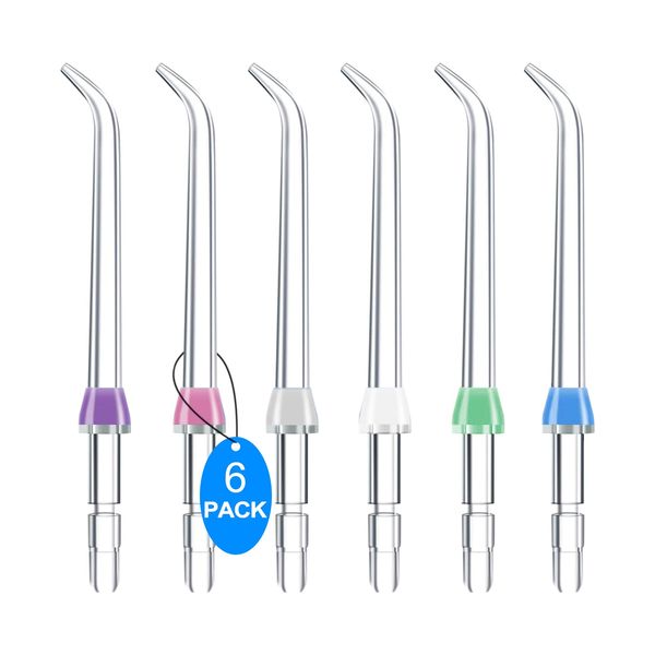 Flosser Replacement Tips for Waterpik Water Flosser , Flosser Refill Heads Replacement Heads for waterpik, Compatible with Waterpik Oral Irrigator & Dental Flosser(6 Classic Jet Tips)