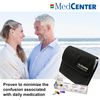 MEDCENTER Traveler 7 Day Pill Organizer, Portable Travel Pill Case, Large Capacity Medication Organizer for Traveling with 4 Daily Compartments, Nylon Pill Container for Travel, Large Size