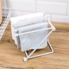 Countertop Dishcloth Drying Rack, 4 Arms Lightweight Space Saving Compact Dish Rag Cloth Holder Foldable for Kitchen (Light Grey)