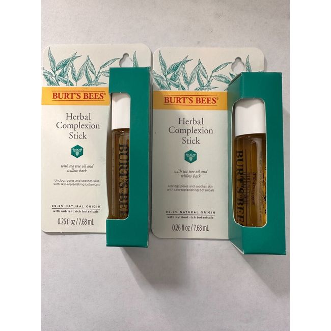 2-BURT'S BEES HERBAL COMPLEXION STICKS BRAND NEW