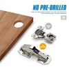 Ravinte 8 Pack Hidden Hinges Soft Close Surface Mount Kitchen Cabinet Hinges, No Pre-drilled for Kitchen Cupboard