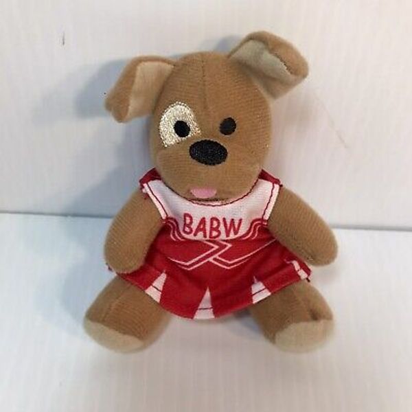 BUILD A BEAR BAB Mini Plush 2009 McDonalds BROWN SUGAR PUPPY CHEERLEADER