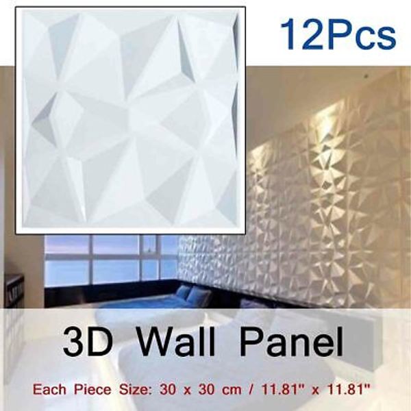 12Pcs/Set 3D Wall panel Decorative Texture Bricks Wallpaper Wall Decor 30cmX30cm