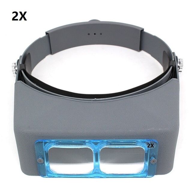 Headband Magnifier Visor, 3.5x Glass Lens, 4 Inch Focal Length