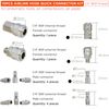 10-Piece Euro Airline Hose Connector Kit, 1/4" BSP Pneumatic Compressor Coupling Set