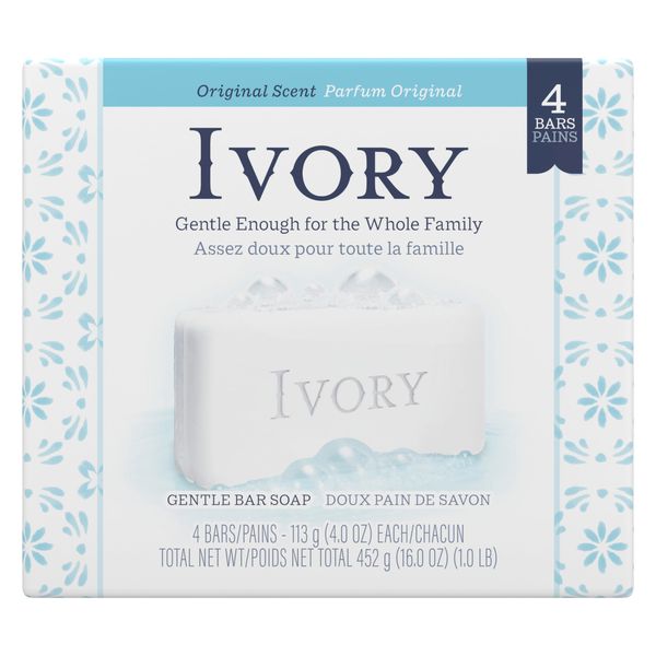 Ivory Original 4-Count: Bath Size Bars, 4 Ounce (Pack of 4)