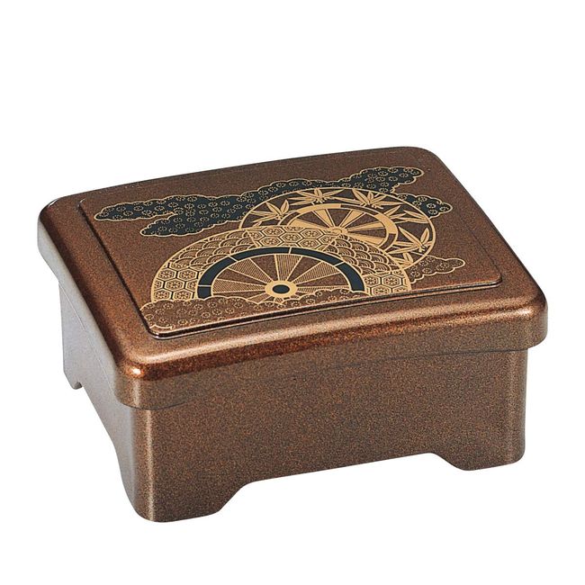 Fukui Craft 5-729-10 Heavy Box, Brown, 6.6 x 5.6 x 3.1 inches (16.7 x 14.3 x 8 cm), Unagi no Utsu, Light Tsuki Bowl Weight, Raji Imperial Palace, Vermilion