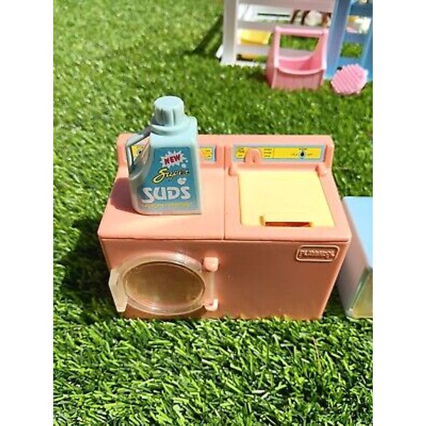 Playskool Vintage Washer/Dryer Combo For Dollhouse With Microwave