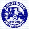 PERSONALIZED IN MEMORY VINYL DECAL FARMER TRACTOR FARM NAME DATES STICKER 