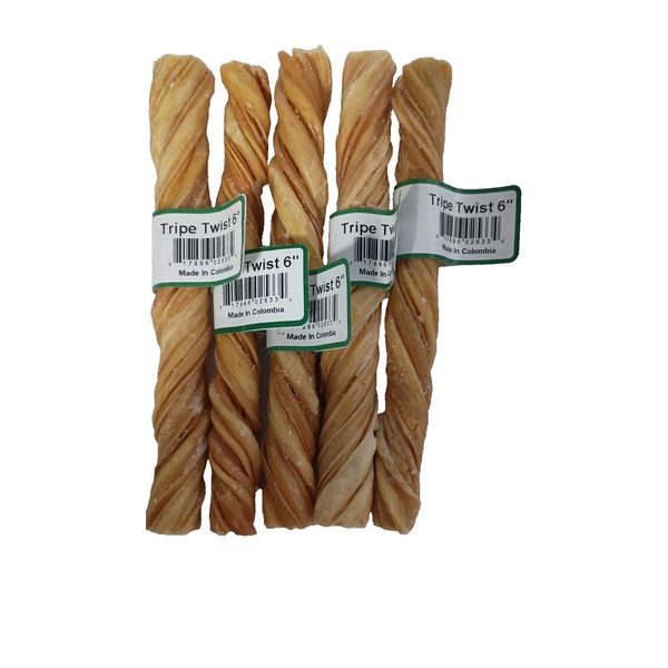 Five 6" Tripe Twist (Pet Pros Choice)  ***100% ALL NATURAL DOG TREATS***