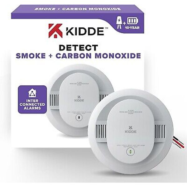 Kidde Hardwired Smoke & Carbon Monoxide Detector, 10-Year Battery Backup