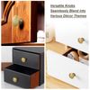 TsunNee 24PCS Vintage Cabinet Knobs, Chic Drawer Knobs, Antique Brass Kitchen Cupboard Handles, 30mm Round Furniture Door Knobs