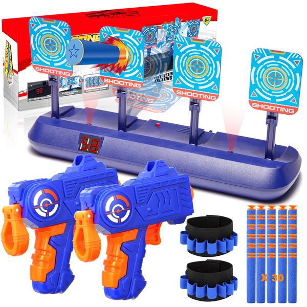 Targets for Nerf Guns, Electronic Auto Scoring Digital Reset Shooting Target for Nerf Practice, Ideal Gift Toy for Kids, Teens, Boys & Girls