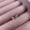 Rose Gold Dipped Sterling Silver & 2mm Round CZ Crystal Stud Earrings