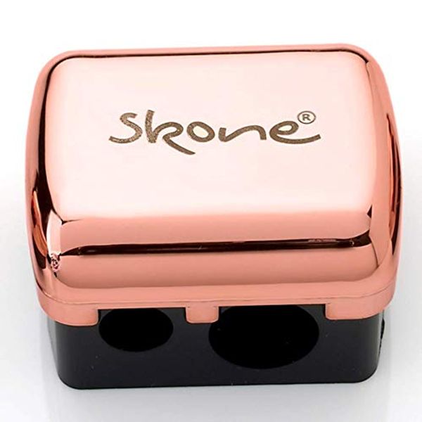 Skone Signature Rose Gold Makeup Pencil Sharpener | Eyeliner Sharpener | Small and Large Lip Pencil Sharpener