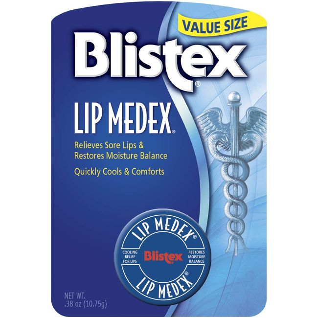 Blistex Lip Medex Lip Balm, 0.38 Ounce Jar, Pack Of 12 – Medicated Lip Balm & Cooling Lip Care, Lip Moisturizer For Dry Cracked Lips, Fast Relief For Sore Lips