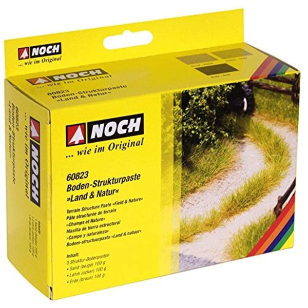 NOCH® Land & Nature Floor Structure Paste for Realistic Floor Design 3 Colour Set Ideal for Dioramas and Model Making