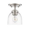 Z-Lite 460F1-BRZ 1 Light Flush Mount, Bronze