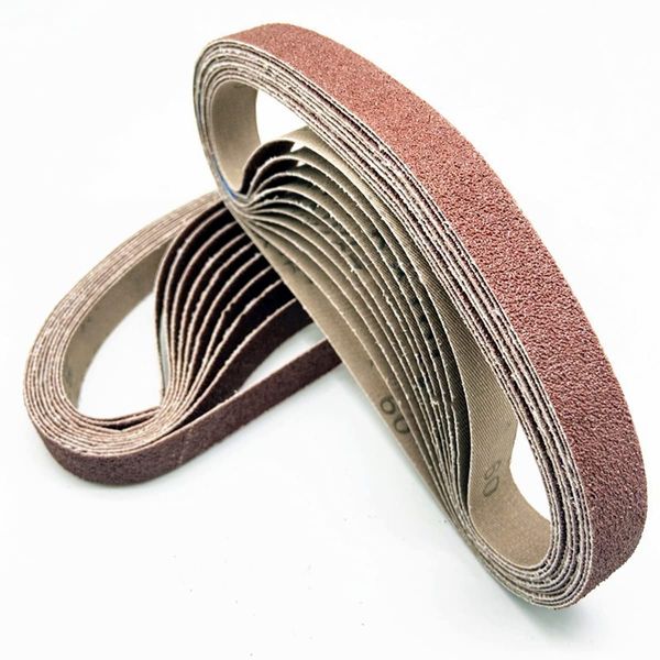 FEIHU Sanding belts 30 x 533 mm 5 different grits. Each 6 x 40/80/120/180/320, Sanding belt set, for Belt Sanders Polishing Metal, Wood (30 pieces)