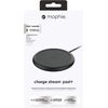 ZAGG mophie Charge Stream Pad+, Wireless Charging Base, Fast Charging, Qi-Enabled Devices, Quick Connect, Black