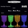 Party Essentials Hard Plastic Two Piece 5-1/2-Ounce Wine Glasses, Assorted Neon, 20 Count