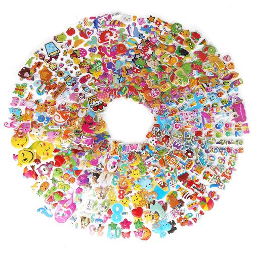 VEYLIN Stickers Reward Children, Reward, Various Types, Waterproof, 3D Kids, Cute, Set of 100