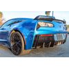 HYDRO-DIPPED CARBON FIBER Rear Bumper Diffuser Fin Pair For 14-19 Corvette C7
