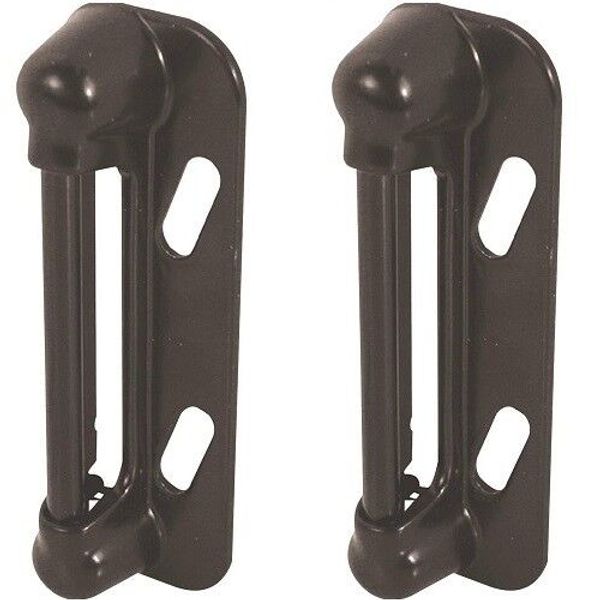 Screen & Storm Door Strike Plate HH 44-2988 Wood Or Metal Doors Black 2 Pack