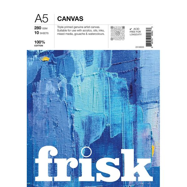Frisk Canvas Pad 280gsm 10sheets A5 White 23138005