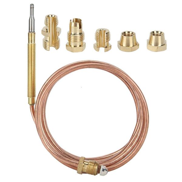 23.6inch/600mm,Thermocouple Gas Stove Universal Gas Thermocouple Kit,Thermocouple with Nuts Fireplace Replacement Kit Adaptors Fireplace Heater Universal Gas Thermocoupler Sensor