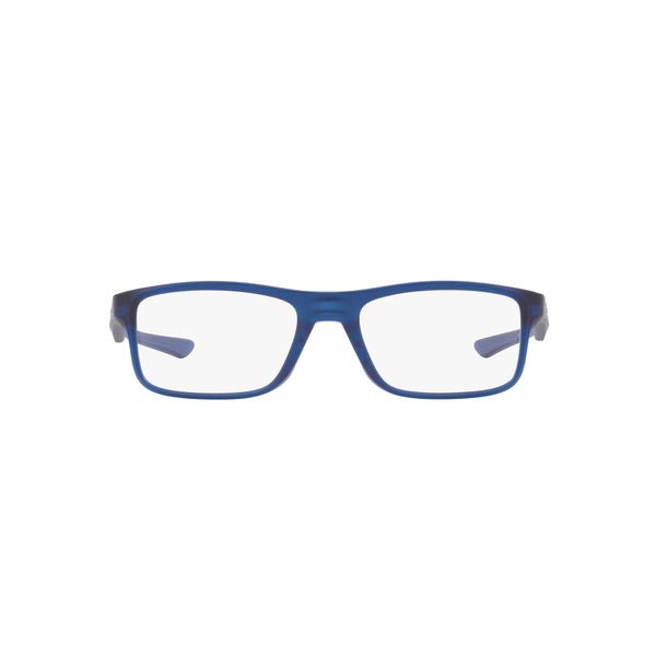 Oakley Men's Ox8081 Plank 2.0 Rectangular Prescription Eyewear Frames, Matte Translucent Blue/Demo Lens, 53 mm