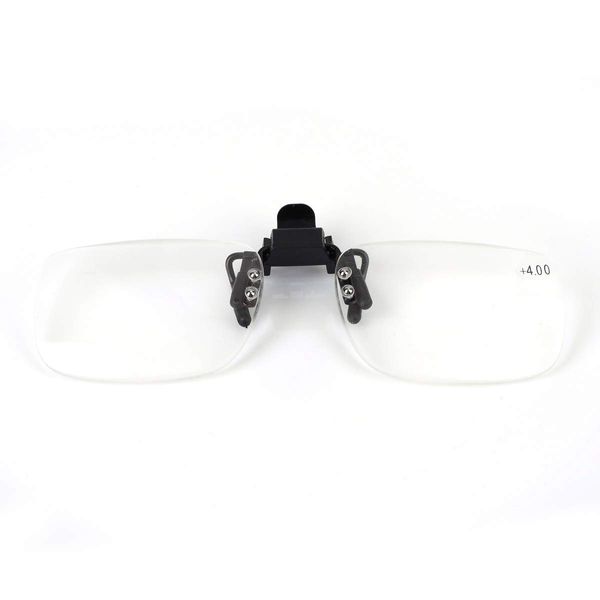 Reading Glasses Clip On Flip Up Magnifying Reading Glasses Magnifiers Lenses Readers Unisex (+3.0)