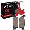 Sixity C6 Front Ceramic Brake Pads compatible with Honda VTX1300C Solid Wheel 2004-2009 Complete Set