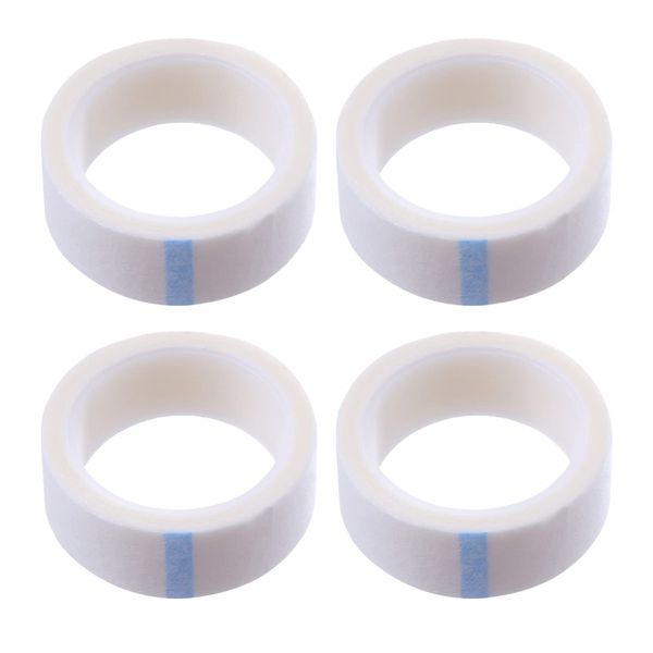 4 Rolls Micropore Surgical Tape, Microporous Tape 1.25cm X 9.1m First Aid Tape Medical Tape Earring Cover Up Tape (White)