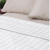 Blanket Silk Filled DAMASK STRIPE Cotton Throw Comforter Shell Gift Light Summer