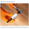 CoCud Cross Slot Bit Socket, PZ2 Bit 3/8" Drive 2" Length, CR-V Socket with Socket Extension - (Applications: for Fastener Application)