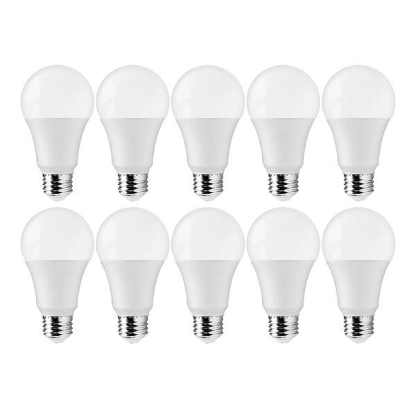 Satco S11437 12-Watt A19 LED Light Bulbs, 75-Watt Replacement, 3000K Warm White, 1100 Lumens, 10 Pack