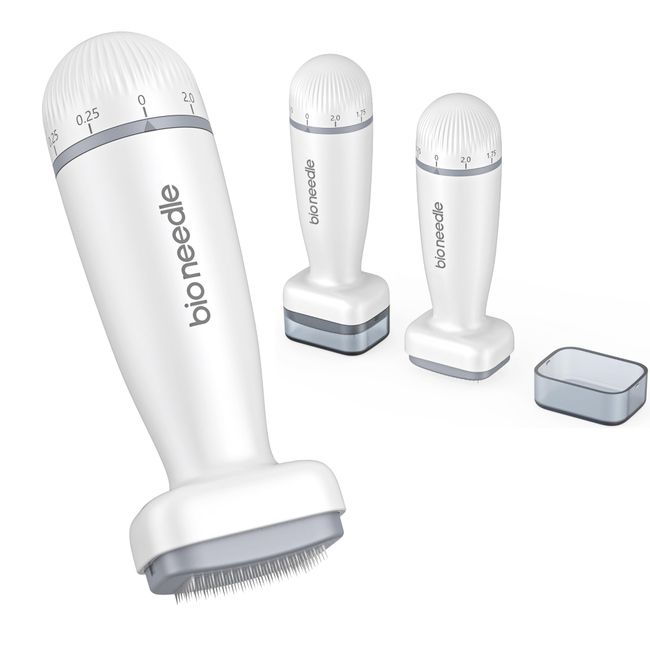 Mikronadel-derma stamp, 120 Nadeln, verstellbarer Derma roller von 0–2 mm, für Haarwuchs, Upgrade-Version des Haar- und Bartwuchs-Werkzeugs (2024)