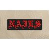 NAILS  logo red   EMBROIDERED PATCH