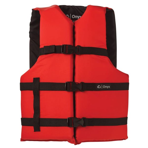 ONYX General Purpose Boating Life Jacket Oversize, Red