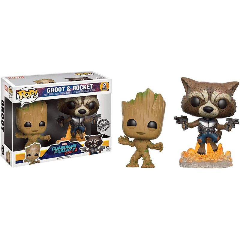 Funko Pop Marvel: Groot & Rocket - 2 Pack - FYE Exclusive - NEUF