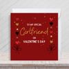 Second Ave Girlfriend Red Heart Square Valentine's Day Greetings Card