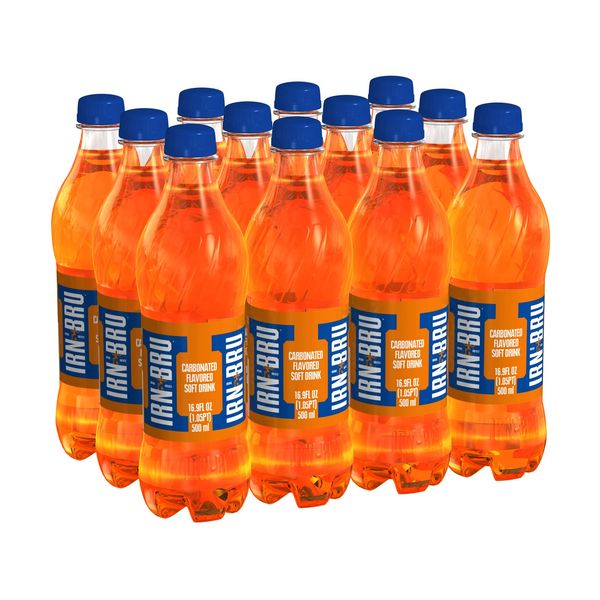 IRN-BRU From AG Barr The Original and Best Sparkling Flavored Soft Drink | A Scottish Favorite | 16.9 Fluid Ounce (Pack of 12)