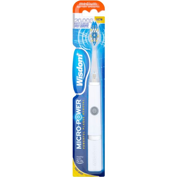 Wisdom Micro Power Medium Battery Operated Toothbrush