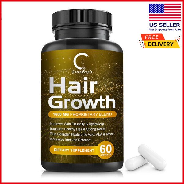 60Pills Advanced Anti Hair Loss Capsules | DHT Blocker Fast Hair Growth Vitamins