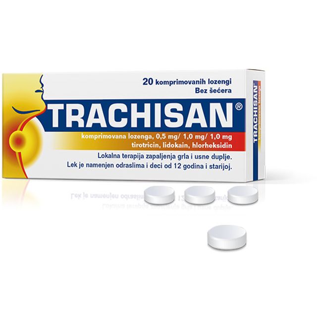 TRACHISAN Lozenge - quickly reduces sore throat and makes swallowing easier