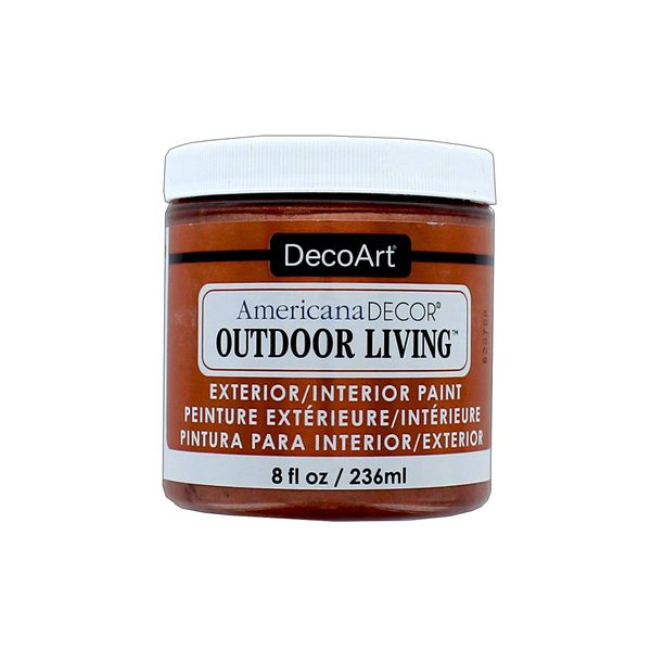 DecoArt Americana Décor Metallic Outdoor Living Bottle Paint, Acrylic, Copper, 7 x 7 x 8 cm