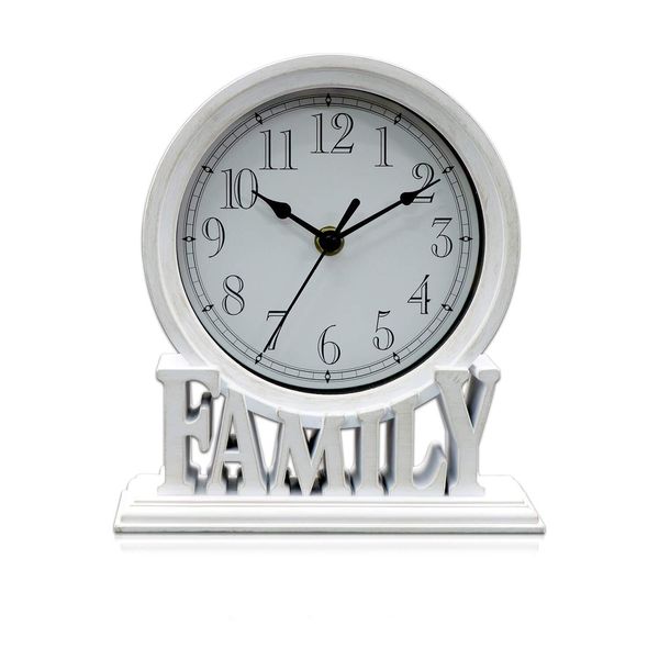 clumsy pets 6.5 Inches Mantel Clock Vintage Non-Ticking Family Desk Table Clo...