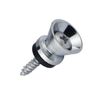 Strap Lock Buttons Black strap on guitar pack (Pack of 2pcs) (Chrome)
